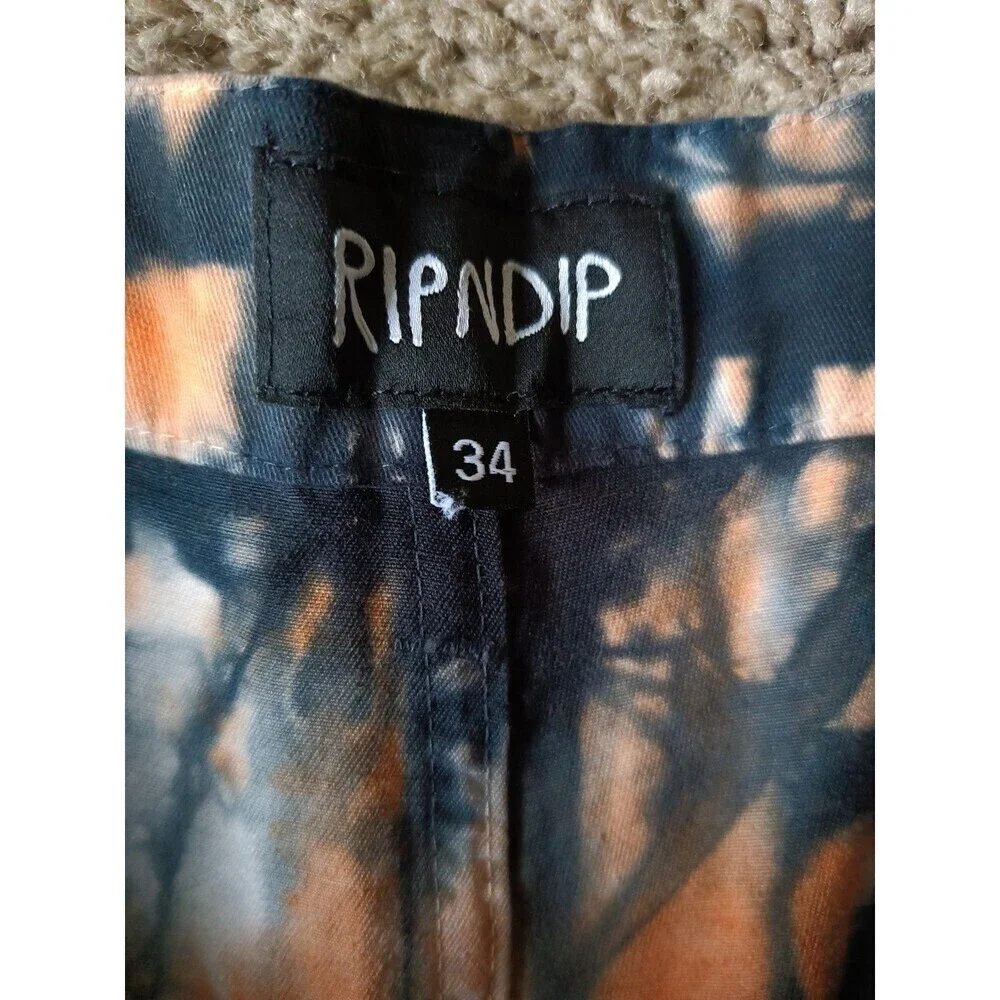Ripndip Cargo Shorts Men's 34 Tie Dye Multicolor